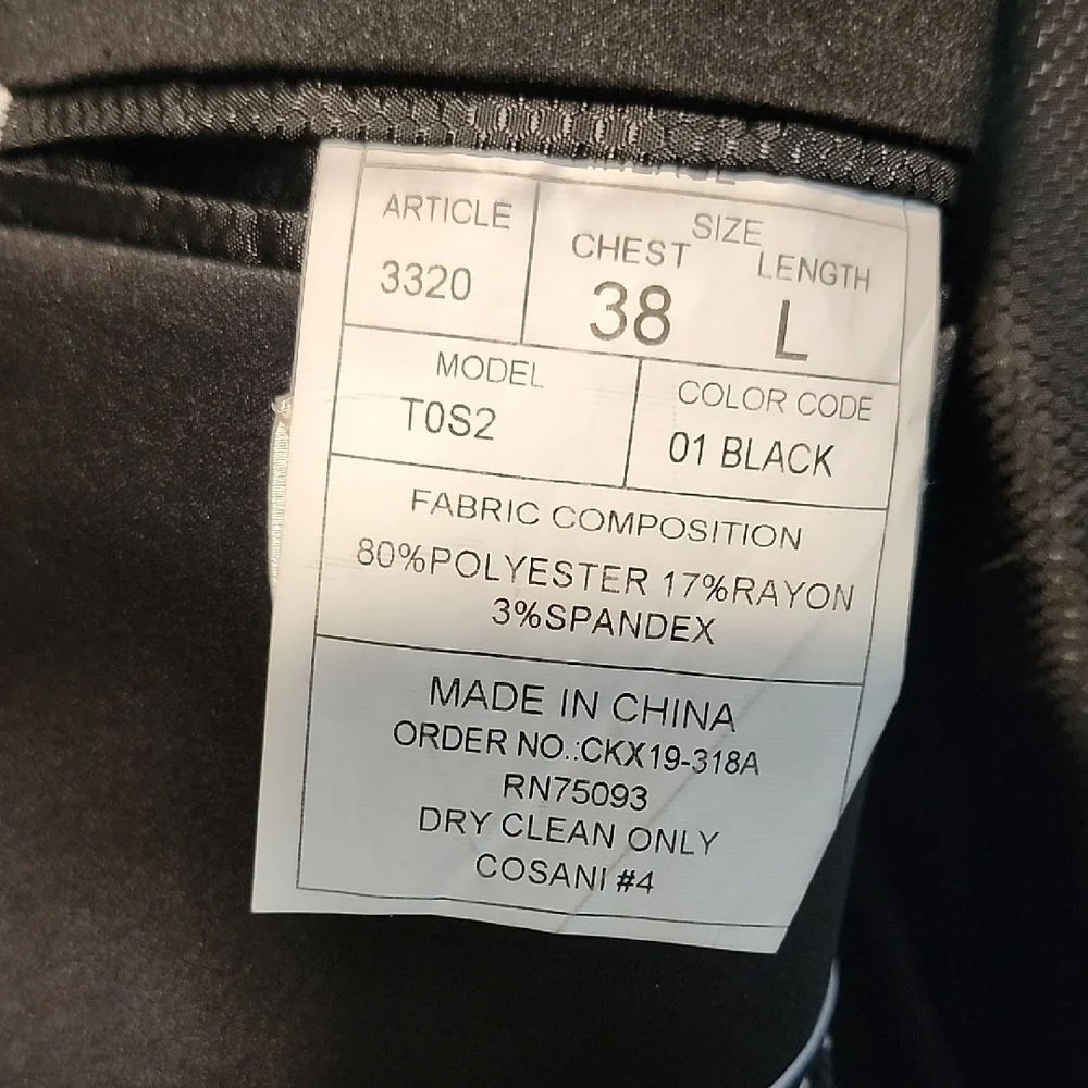 Lineage Black Modern Fit Sport Coat with Notch Lapel